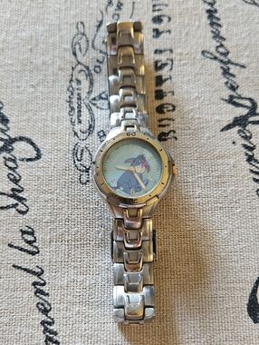 Disney Eeyore Character Stainless Steel Bracelet Watch - Light Blue Dial